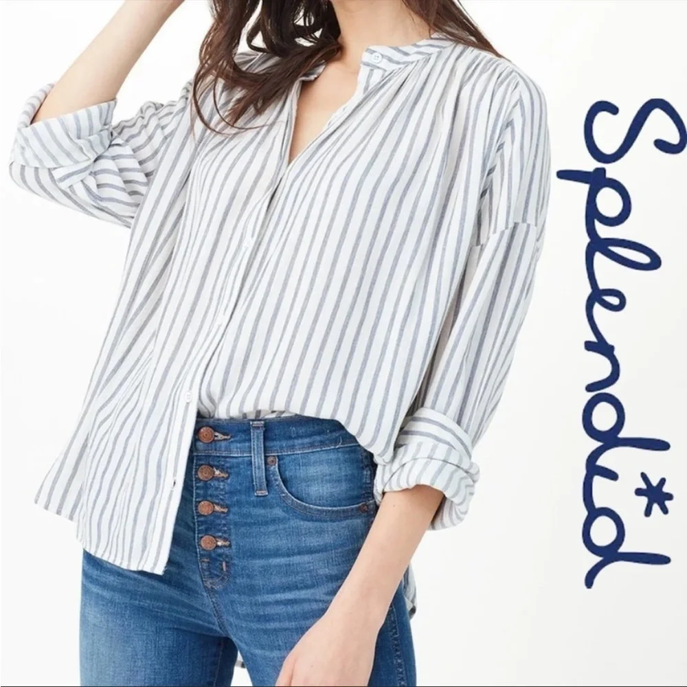 Splendid stripe button down - Picture 1 of 6